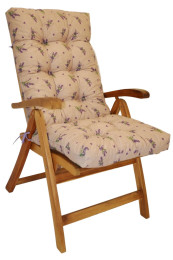 Polstr na TEAKOVÉ křeslo vysoké látka levandule - DOPLŇKY - Polstry a polštáře - Polstry na ZAHRADNÍ křesla