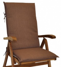 Polstr na ZAHRADNÍ křeslo UNI vysoké látka hnědý melír - DOPLŇKY - Polstry a polštáře