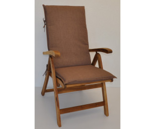 Polstr na ZAHRADNÍ křeslo UNI vysoké látka hnědý melír - DOPLŇKY - Polstry a polštáře - Polstry na ZAHRADNÍ křesla