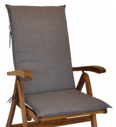 Polstr na ZAHRADNÍ křeslo UNI vysoké látka šedý melír - DOPLŇKY - Polstry a polštáře