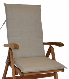 Polstr na ZAHRADNÍ křeslo UNI vysoké látka tmavě béžový melír - DOPLŇKY - Polstry a polštáře