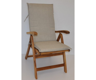 Polstr na ZAHRADNÍ křeslo UNI vysoké látka tmavě béžový melír - DOPLŇKY - Polstry a polštáře - Polstry na ZAHRADNÍ křesla