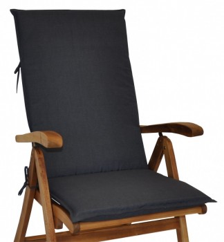 Polstr na ZAHRADNÍ křeslo UNI vysoké látka tmavě šedý melír - DOPLŇKY - Polstry a polštáře - Polstry na ZAHRADNÍ křesla