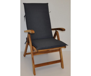 Polstr na ZAHRADNÍ křeslo UNI vysoké látka tmavě šedý melír - DOPLŇKY - Polstry a polštáře - Polstry na ZAHRADNÍ křesla