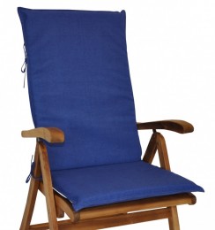 Polstr na ZAHRADNÍ křeslo UNI vysoké látka tmavě modrý melír - DOPLŇKY - Polstry a polštáře