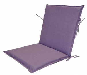 Polstr na zahradní křeslo UNI s nízkým opěradlem látka fialový melír - POLSTRY A POLŠTÁŘE - Polstry na ZAHRADNÍ KŘESLA