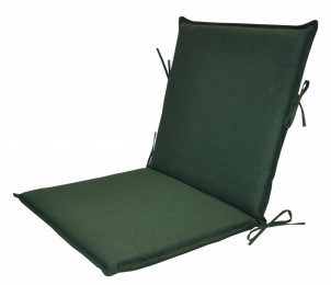 Polstr na zahradní křeslo UNI s nízkým opěradlem látka tmavě zelený melír - POLSTRY A POLŠTÁŘE - Polstry na ZAHRADNÍ KŘESLA