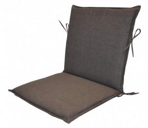 Polstr na zahradní křeslo UNI s nízkým opěradlem látka šedý melír - POLSTRY A POLŠTÁŘE - Polstry na ZAHRADNÍ KŘESLA