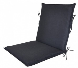 Polstr na zahradní křeslo UNI s nízkým opěradlem látka tmavě šedý melír - POLSTRY A POLŠTÁŘE - Polstry na ZAHRADNÍ KŘESLA