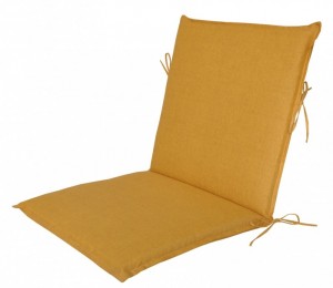 Polstr na zahradní křeslo UNI s nízkým opěradlem látka žlutý melír - POLSTRY A POLŠTÁŘE - Polstry na ZAHRADNÍ KŘESLA