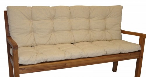 Polstr na ZAHRADNÍ lavičku 150 cm béžový melír - DOPLŇKY - Polstry a polštáře - Polstry na lavice