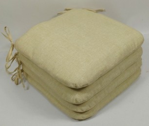 Sedák 40x40 cm látka BÉŽOVÝ melír set 4 kusy - DOPLŇKY - Polstry a polštáře