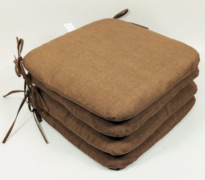 Sedák 40x40 cm látka HNĚDÝ melír set 4 kusy - DOPLŇKY - Polstry a polštáře - Polstry na židle