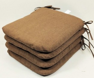 Sedák 40x40 cm látka HNĚDÝ melír set 4 kusy - DOPLŇKY - Polstry a polštáře - Polstry na židle