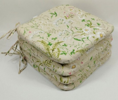 Sedák 40x40 cm látka KAPRADÍ - set 4 kusy - DOPLŇKY - Polstry a polštáře - Polstry na židle