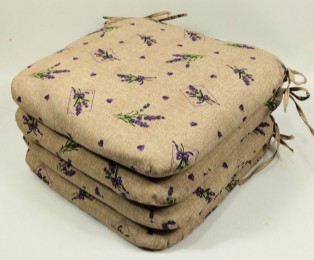 Sedák 40x40 cm látka LEVANDULE set 4 kusy - DOPLŇKY - Polstry a polštáře - Polstry na židle