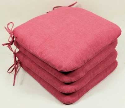 Sedák 40x40 cm látka MALINOVÝ melír set 4 kusy - DOPLŇKY - Polstry a polštáře - Polstry na židle