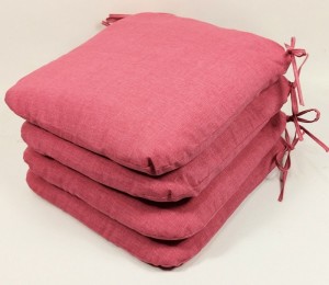 Sedák 40x40 cm látka MALINOVÝ melír set 4 kusy - DOPLŇKY - Polstry a polštáře - Polstry na židle