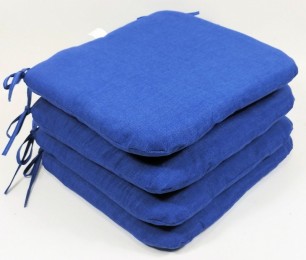 Sedák 40x40 cm látka MODRÝ melír set 4 kusy - DOPLŇKY - Polstry a polštáře