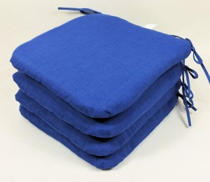 Sedák 40x40 cm látka MODRÝ melír set 4 kusy - DOPLŇKY - Polstry a polštáře - Polstry na židle