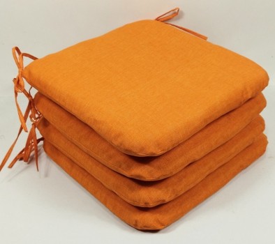 Sedák 40x40 cm látka ORANŽOVÝ melír set 4 kusy - DOPLŇKY - Polstry a polštáře - Polstry na židle