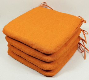 Sedák 40x40 cm látka ORANŽOVÝ melír set 4 kusy - DOPLŇKY - Polstry a polštáře - Polstry na židle