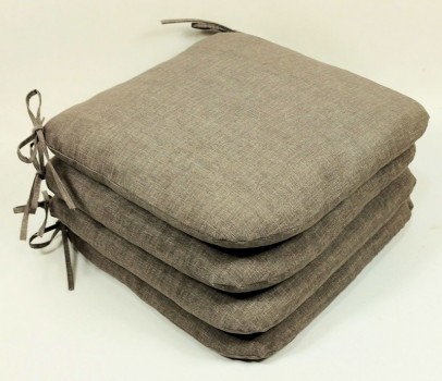 Sedák 40x40 cm látka ŠEDÝ melír set 4 kusy - DOPLŇKY - Polstry a polštáře - Polstry na židle
