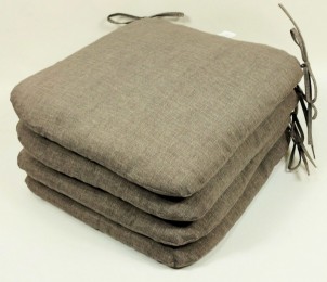 Sedák 40x40 cm látka ŠEDÝ melír set 4 kusy - DOPLŇKY - Polstry a polštáře - Polstry na židle