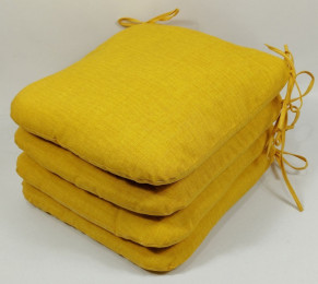 Sedák 40x40 cm látka ŽLUTÝ melír set 4 kusy - DOPLŇKY - Polstry a polštáře - Polstry na židle