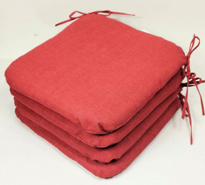 Sedák 40x40 cm látka VÍNOVÝ melír set 4 kusy - DOPLŇKY - Polstry a polštáře - Polstry na židle