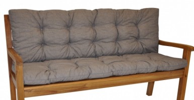 Polstr na zahradní LAVIČKU 120 cm látka šedý melír - DOPLŇKY - Polstry a polštáře