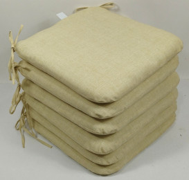 Sedák 40x40 cm látka BÉŽOVÝ melír set 6 kusů - DOPLŇKY - Polstry a polštáře