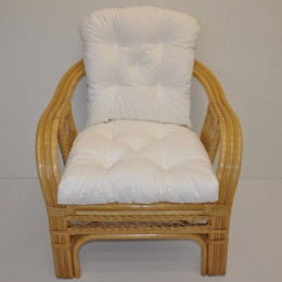 Polstr na křeslo RIO DE JANEIRO látka bílá - DOPLŇKY - Polstry a polštáře