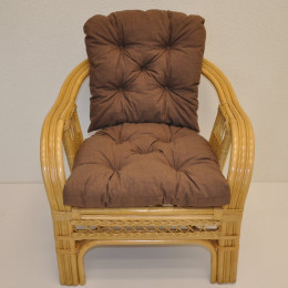 Polstr na křeslo RIO DE JANEIRO látka hnědý melír - DOPLŇKY - Polstry a polštáře