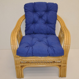 Polstr na křeslo RIO DE JANEIRO látka modrý melír - DOPLŇKY - Polstry a polštáře