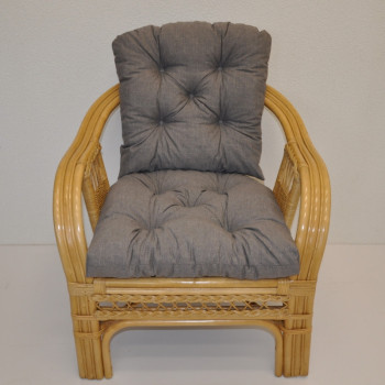 Polstr na křeslo RIO DE JANEIRO látka šedý melír - DOPLŇKY - Polstry a polštáře - Polstry na RATANOVÁ křesla