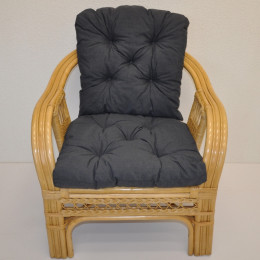 Polstr na křeslo RIO DE JANEIRO látka tmavě šedý melír - DOPLŇKY - Polstry a polštáře