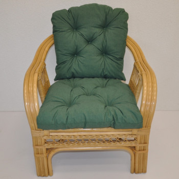 Polstr na křeslo RIO DE JANEIRO látka tmavě zelený melír - DOPLŇKY - Polstry a polštáře - Polstry na RATANOVÁ křesla