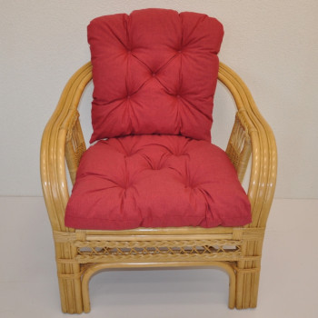 Polstr na křeslo RIO DE JANEIRO látka vínový melír - DOPLŇKY - Polstry a polštáře - Polstry na RATANOVÁ křesla