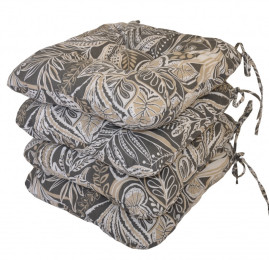 Sedák UNI látka listy na tmavé set 4 kusy - DOPLŇKY - Polstry a polštáře