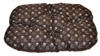 PODLOŽKA pro psa voděodolná zaoblená 60x45 cm tlapka hnědá - DOPLŇKY - Pelíšky pro zvířata