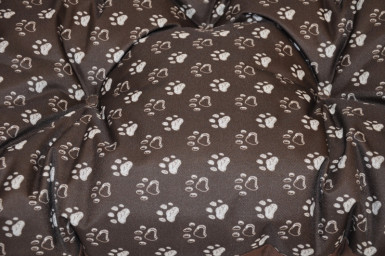 PODLOŽKA pro psa voděodolná zaoblená 60x45 cm tlapka hnědá - DOPLŇKY - Pelíšky pro zvířata