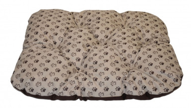 PODLOŽKA pro psa voděodolná zaoblená 80x60 cm tlapka béžová - DOPLŇKY - Pelíšky pro zvířata