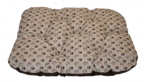 PODLOŽKA pro psa voděodolná zaoblená 80x60 cm tlapka béžová - DOPLŇKY - Pelíšky pro zvířata