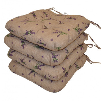 Sedák UNI barva levandule - set 4 kusy - POLSTRY A POLŠTÁŘE - Polstry na ŽIDLE