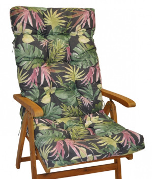 Polstr na TEAKOVÉ křeslo vysoké látka UNIKO monstera - POLSTRY A POLŠTÁŘE - Polstry na ZAHRADNÍ KŘESLA
