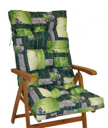 Polstr na TEAKOVÉ křeslo vysoké látka UNIKO Tao - POLSTRY A POLŠTÁŘE - Polstry na ZAHRADNÍ KŘESLA