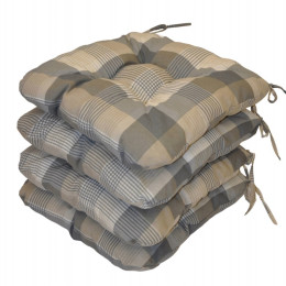 Sedák UNI motiv UNIKO šedá kostka - set 4 kusy - DOPLŇKY - Polstry na ZÁVĚSNÉ houpačky