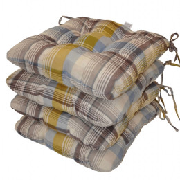 Sedák UNI motiv UNIKO žlutá kostka - set 4 kusy - DOPLŇKY - Polstry na ZÁVĚSNÉ houpačky