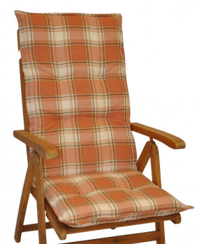 Polstr na ZAHRADNÍ křeslo UNI excelent vysoké látka Tera kostka - DOPLŇKY - Polstry na ZÁVĚSNÉ houpačky - Polstry na ZAHRADNÍ křesla